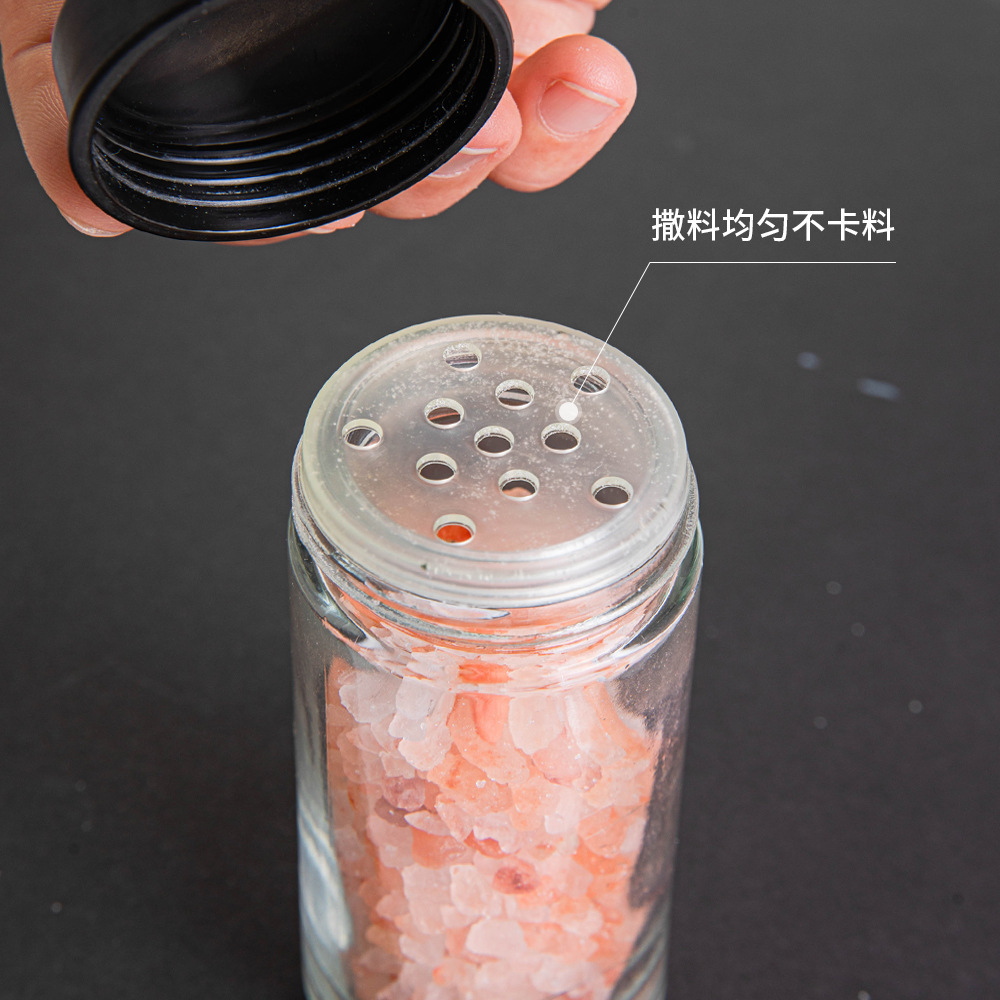 Cross-border home-type rotating spice rack kitchen spice set glass spice bottle spice shelf - 5