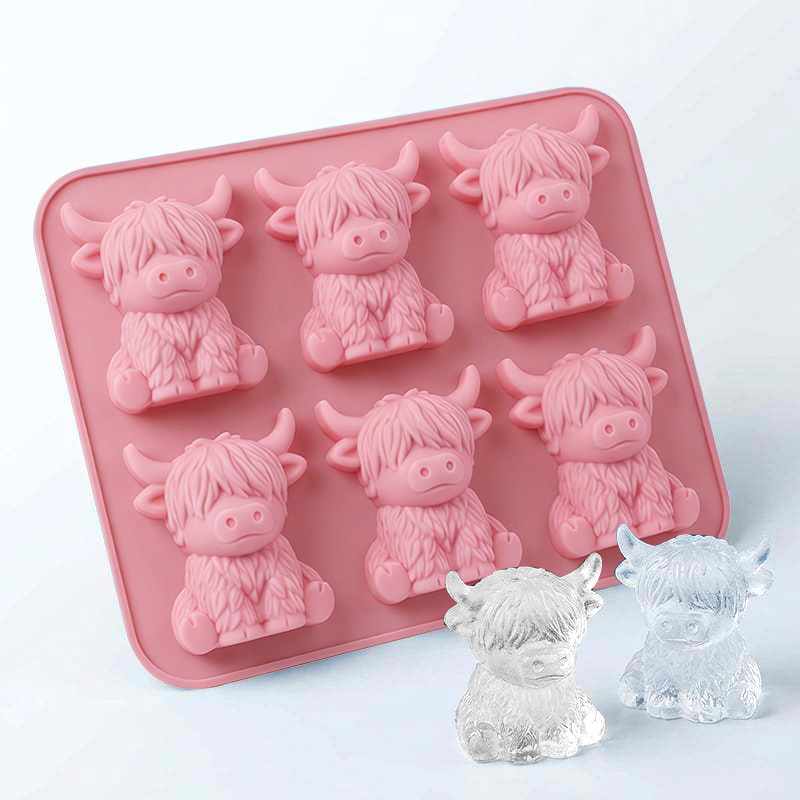 Silicone ice cube mold Yak Silikon-Eiswürfelform Miniatur Highland Cattle Silikon-Eiswürfelform - 8