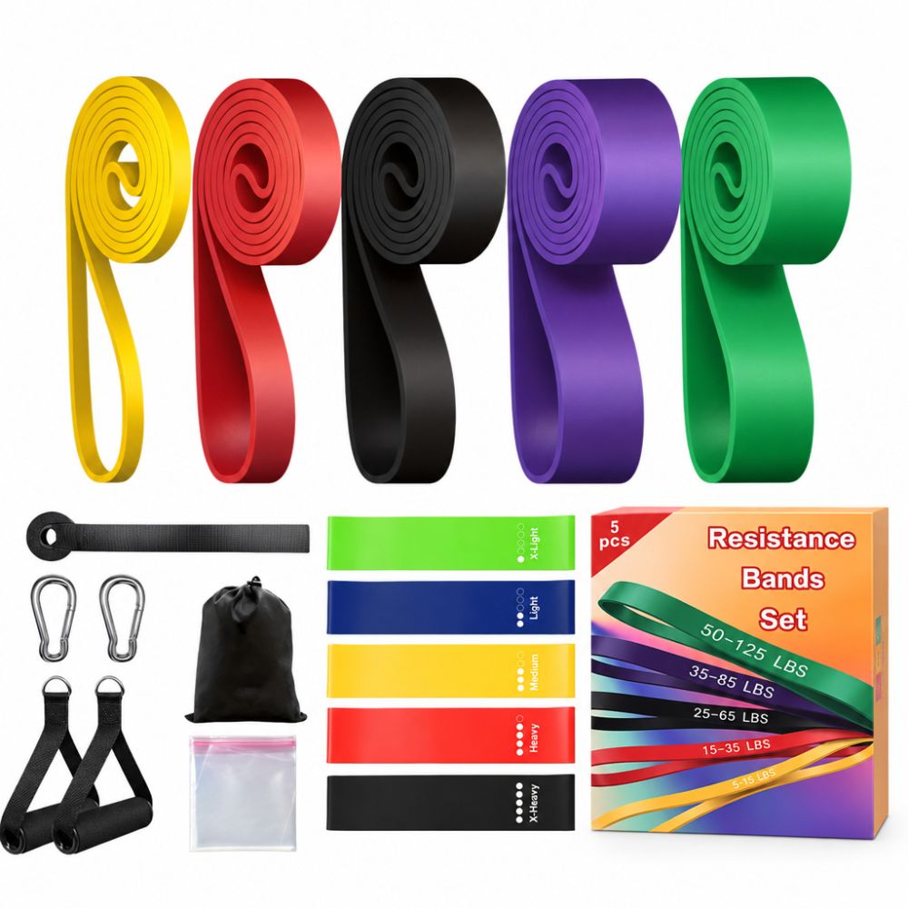Fitness elastic band pull-up resistance band strength training elastic rope for men and women yoga stretching assistant pull band - 11