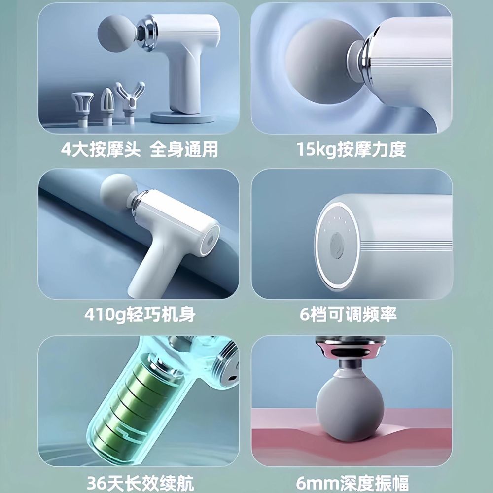 跨境新筋膜枪厂家代发批发肌肉按摩器手持小型便携式筋膜槍颈膜抢