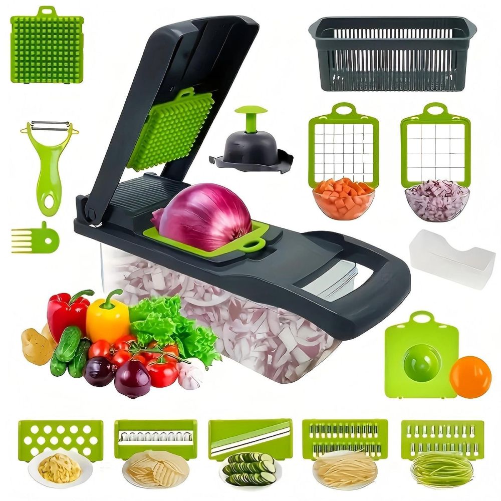 Multifunctional vegetable cutter, kitchen potato slicer, grater, vegetable chopper (cross-border Amazon product) - 4