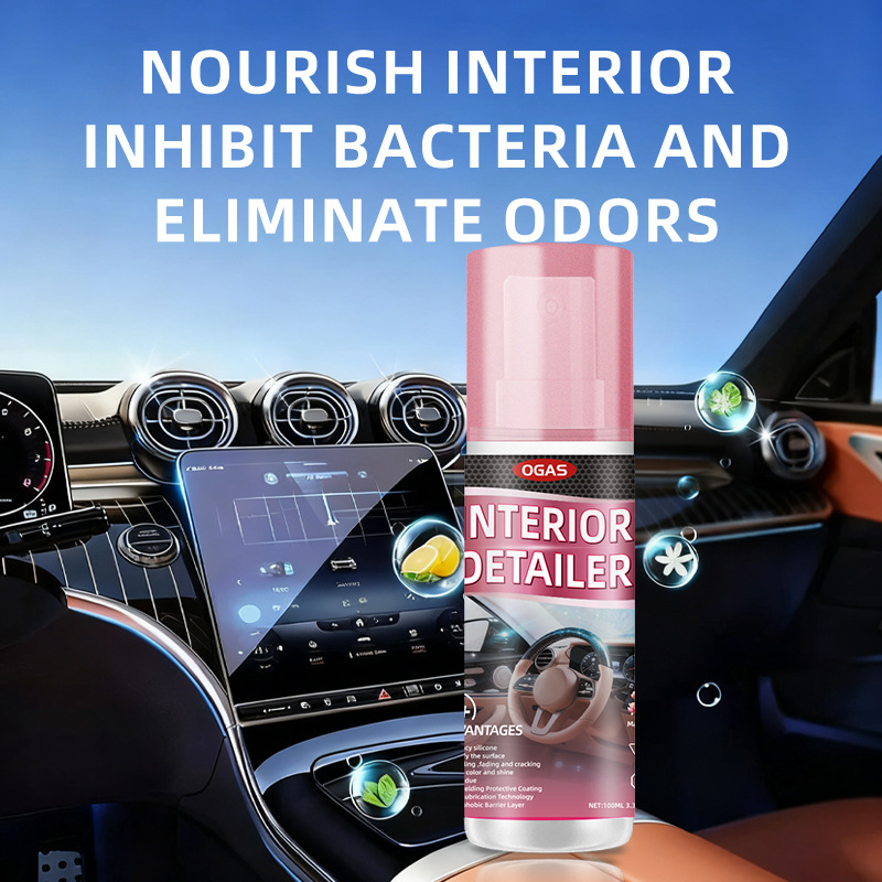 OGAS Car Interior Polish and Stain Remover for Ceiling and Plastic Parts, No-Rinse