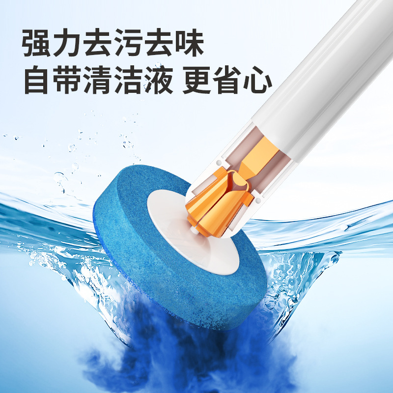 Disposable Toilet Brush with Replacement Heads, Wall-Mounted