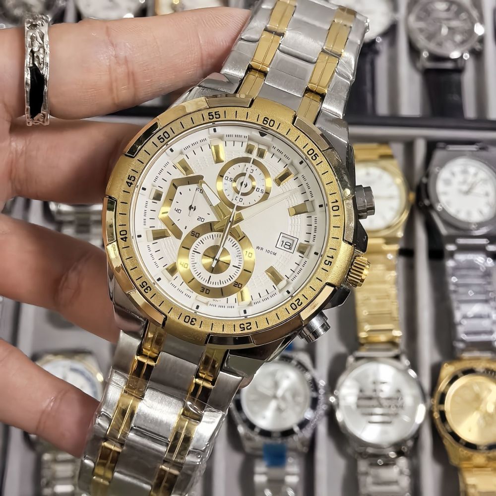 Business Men's Wristwatch Gold Waterproof Luxury Quartz