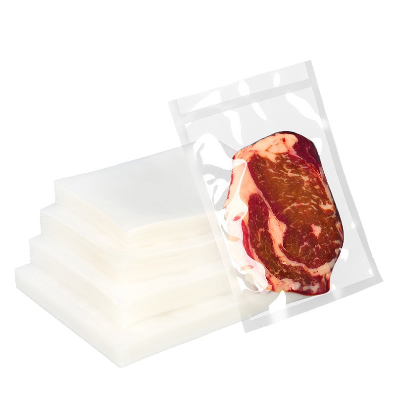 Nylon-Vakuumbeutel Handelsqualität glänzend Lebensmittelklasse transparente Verpackungstasche Beutel zur Frischhaltung von gekochten Lebensmitteln versiegelt mit Deckel Hosentasche Individualdruck - 6