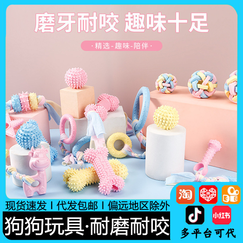 宠物玩具硅胶耐磨耐咬仿真发声狗玩具中小犬磨牙洁齿训练宠物用品 - 1