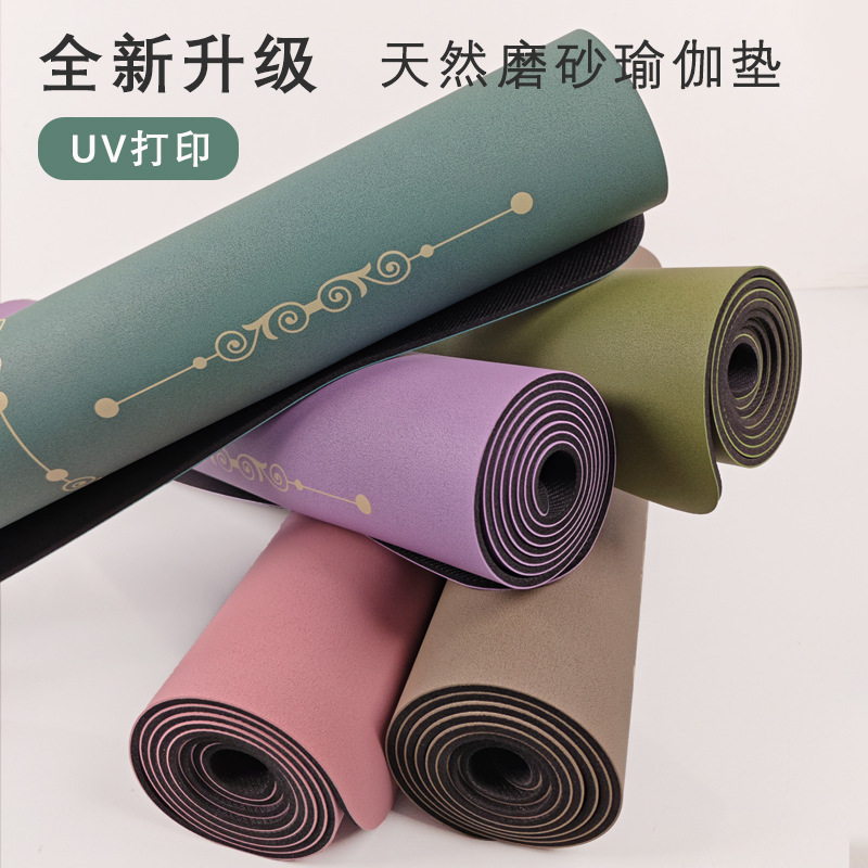 Doğal kauçuk yoga matı, baskılı, kokosfiberi, profesyonel