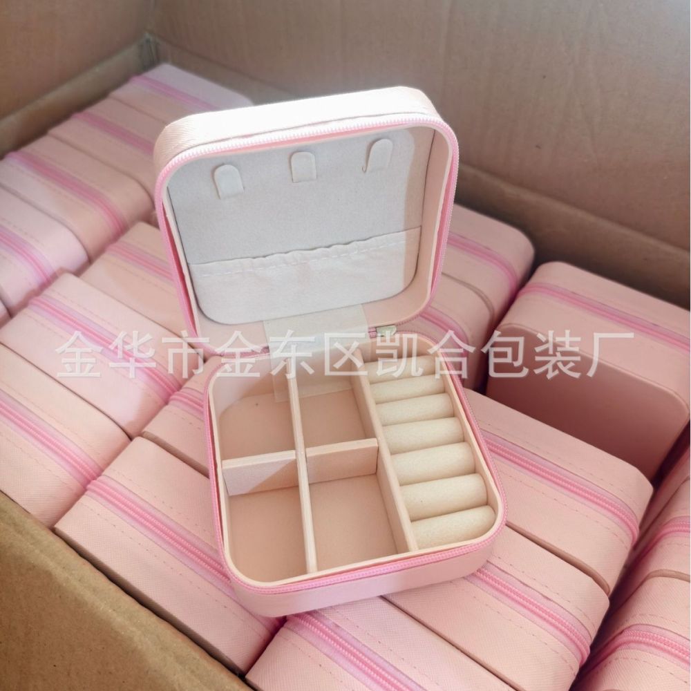 Multifunctional portable elegant compact jewelry box travel bracelet earring necklace bedroom desktop new storage box