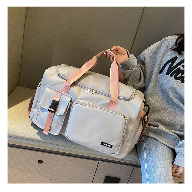 Large capacity travel bag women's sports training gym bag multifunctional dual-use portable backpack short-distance luggage bag
