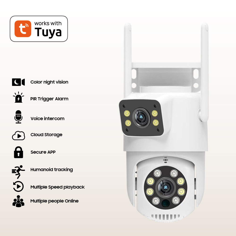 Tuya smart WiFi kamera, gece görüşü, iki yönlü ses