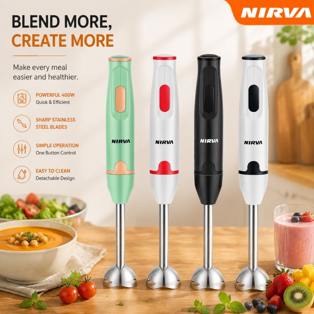 Nirva Uluslararası 4in1 Avrupa-Amerika Standardı 400W Blender Mutfak Şefi Makinesi Gıda İşlemcisi Pimënt Blender Çubuğu Et Kıyma Makinesi