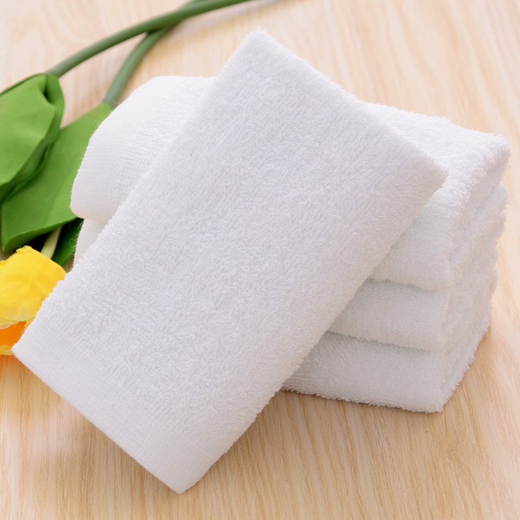 Pure Cotton Bath Towel, White Hand Towel, Solid Color Hotel Towel Set