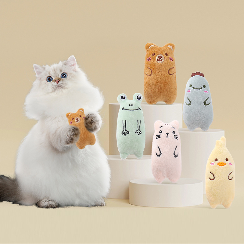 Cute Plush Catnip Cat Toy, Bite-Resistant, Interactive - 1