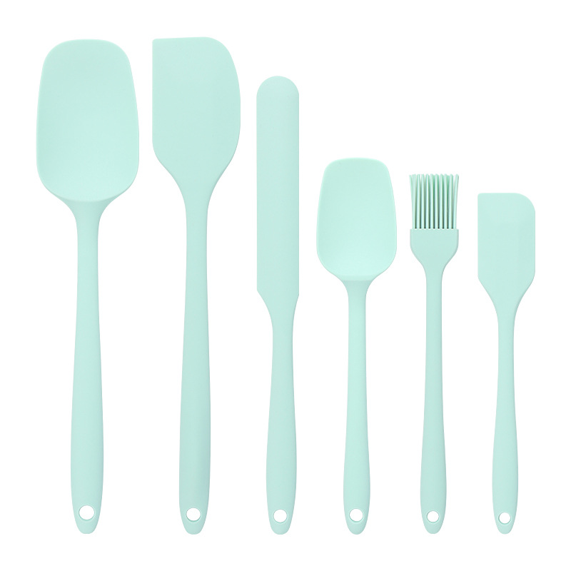 Spot Silikon integrierter Schaber 6-teiliges Schaber-Öl-Pinsel-Set Backwerkzeuge Kuchen-Creme-Spachtel - 9