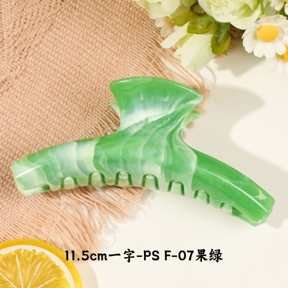 Qiyue Grenzüberschreitende neue bunte Pulvermarmor High-End Haarspange, koreanische Fischgrät-Haarspange Haarspange für die Rückseite des Kopfes Hai-Haarspange - 10