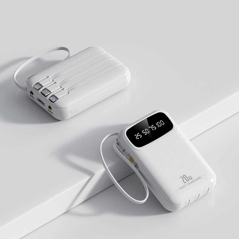 Grenzüberschreitende 3C-zertifizierte Powerbank mit integriertem Kabel, Schnellladung, 20000mAh, extra großes Fassungsvermögen, mobile Stromversorgung, individualisierbar - 13