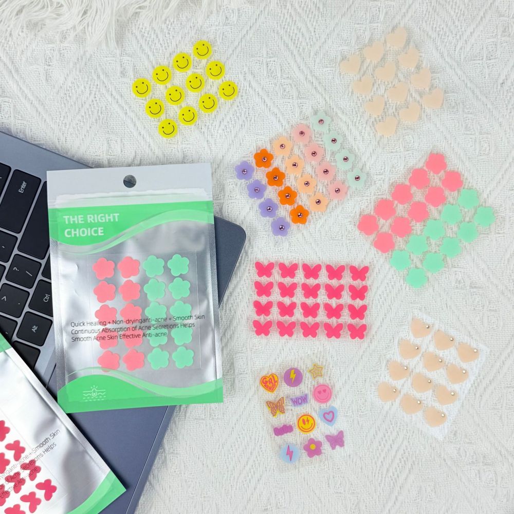 Pickelaufkleber mit Blütendesign, make-up-verträglich