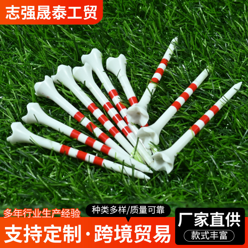 Floral Plastic Golf Tees, Five-Claw Ball Holder, Multicolor