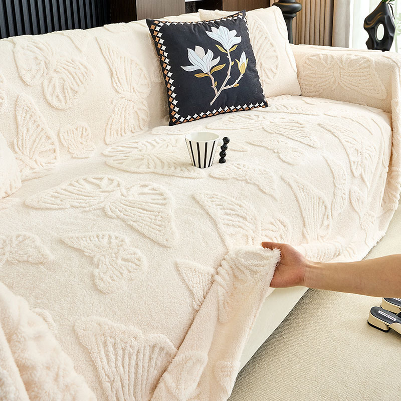 2025 neue Creme-Stil-Sofa leichte Luxus Premium-Bezug All-in-One Universal Wohnzimmer einfach elastischer rutschfester Sofabezug