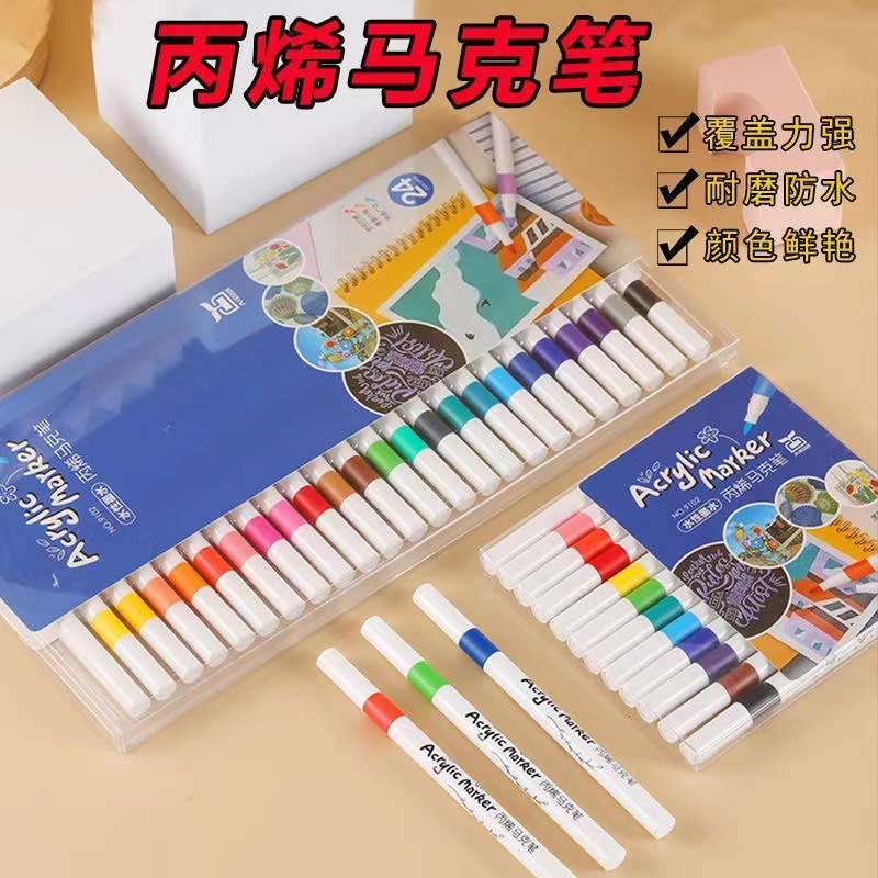 PVC acrylic marker set, water-washable, for children - 1