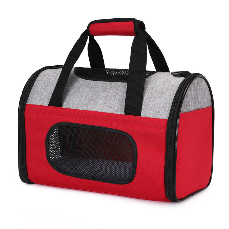 Pet Travel Convenient Outing Bag Wire Folding Pet Amazon Bag for Dogs and Cats, Portable Single-Shoulder Travel Bag