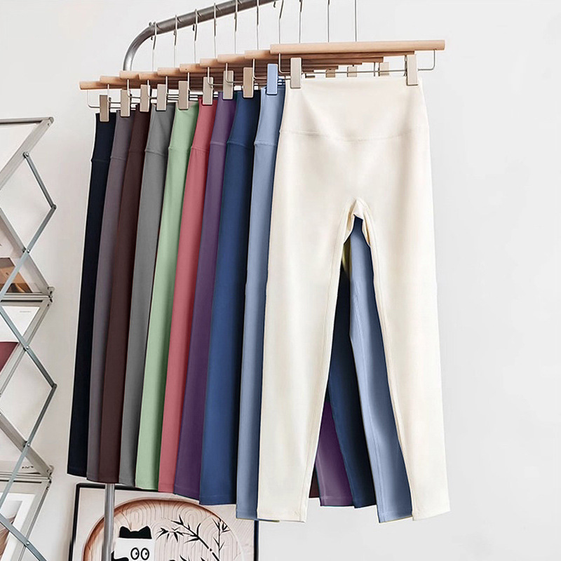 Pilates-Yoga-Leggings, hohe Taille, Po-Lift, Haifischhose