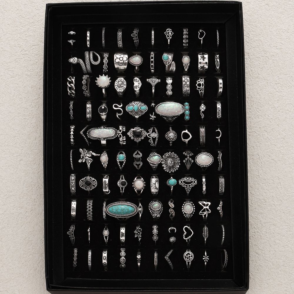 Damengold-Set 40-teilig, Silber, Retro-Design - 1