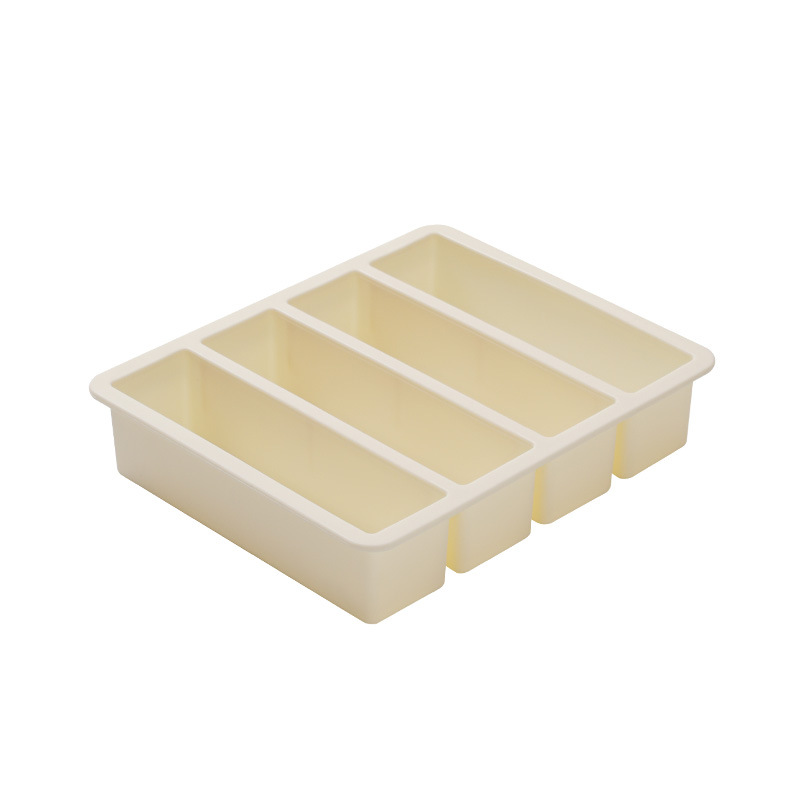 Cross-Border 4-Grid Silicone Ice Cube Tray with Lid, Easy-Release Home and Commercial Use Large Square Whiskey Long Bar Ice Mold - 6