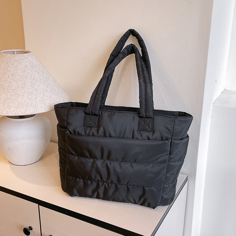 Grenzüberschreitende Damen-Baumwoll-Tragetasche, leichte Laptop-Tasche, Vorstadt-Großraumreisetasche, Schultasche, individualisiertes LOGO - 1