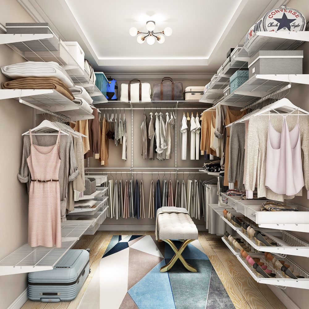 Midas Walk-in Integrated Wardrobe Metal Closet Open Storage Organizer
