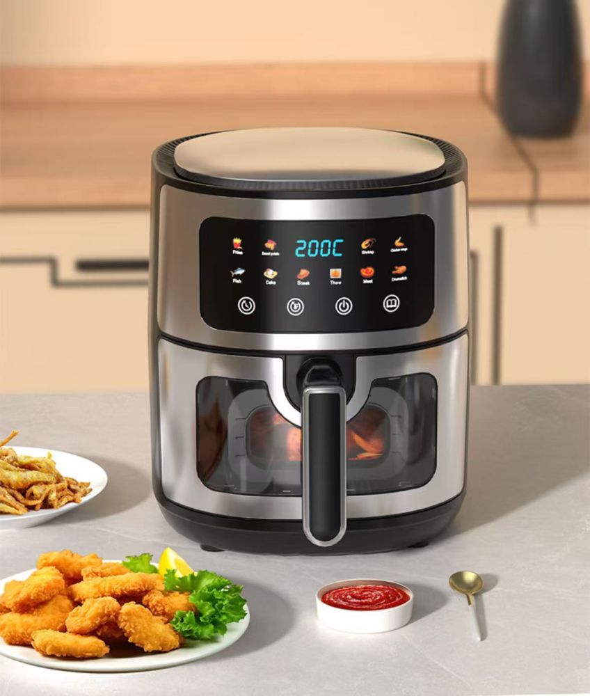Görüşlü hava fritöz çapraz sınır airfryer paslanmaz çelik bilgisayar versiyonu akıllı ev elektrikli fritöz büyük kapasiteli dış ticaret - 13