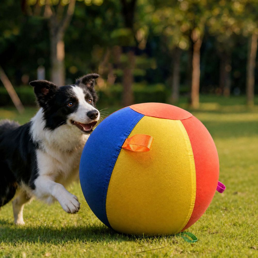 Large Dog Ball, Inflatable Durable Training Ball with PVC Cover, Extra Large