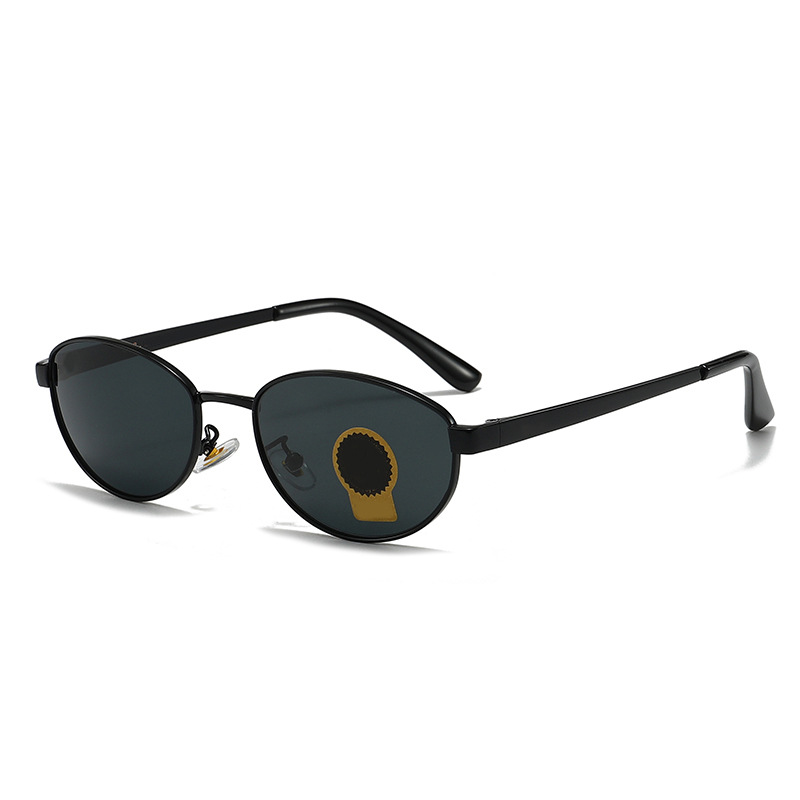 Metall-Retro-Sonnenbrille mit UV-Schutz, bunt verspiegelte Gläser, Modell 3774