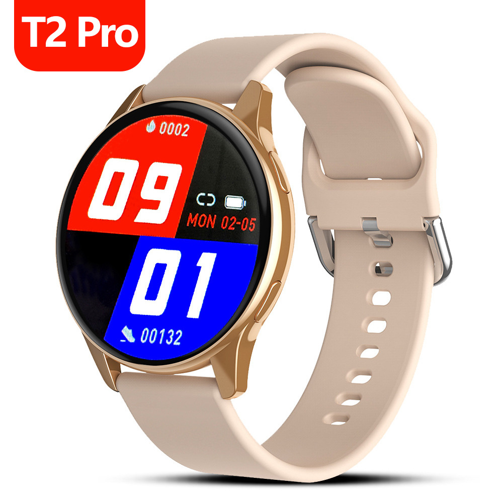 T2pro Akıllı Saat Huaqiangbei Yeni Yuvarlak Ekran Su Geçirmez Bluetooth Çağrı Çok Fonksiyonlu Sınır Ötesi Spor Saat