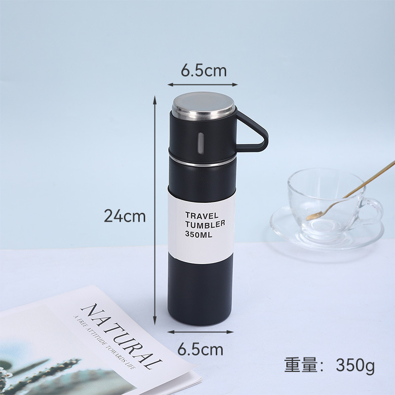 304 stainless steel insulated cup, three-lid gift set