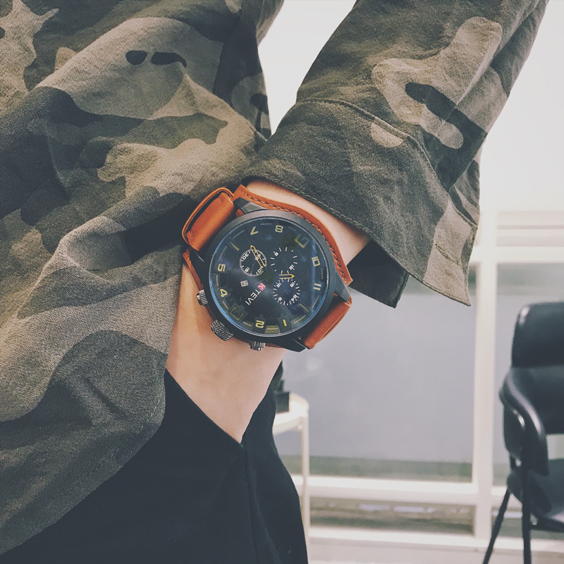 Außenhandelsheiße Herrenuhr, hochwertige Modetrend tägliche kreative Persönlichkeit spezielle Kräfte große Zifferblatt Herrenuhr