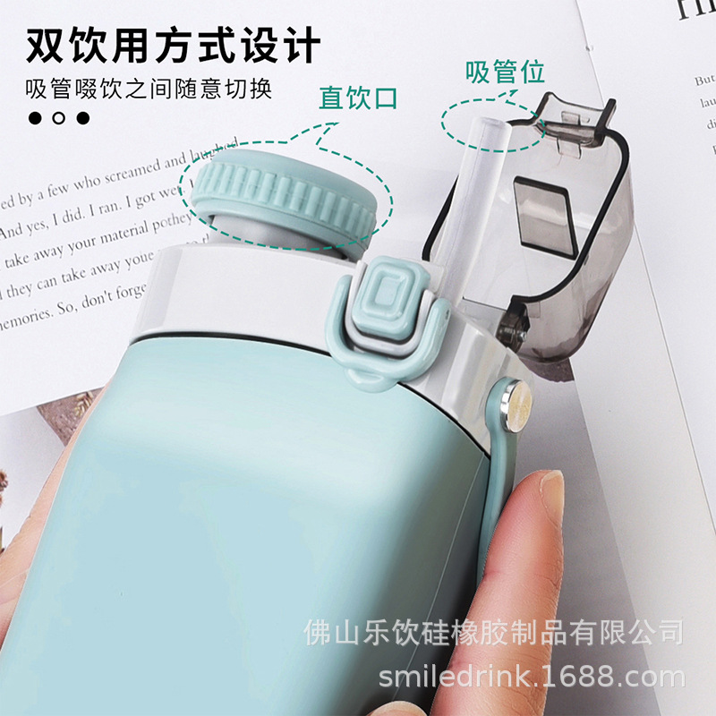 ins新品600ml便携通勤户外跑步运动健身水瓶创意硅胶折叠水壶水杯