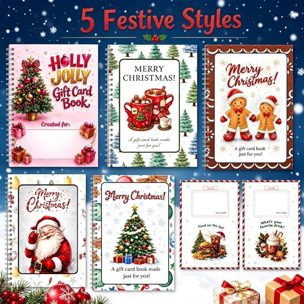 Amazon TK Bestseller Christmas Gift Card Book Christmas Gift Card Album Holiday Present Card Booklet