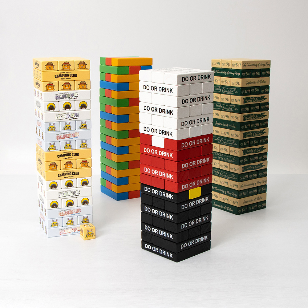 Stapelspiel Kleinkinder Frühpädagogik Holzbausteine Original Massivholz Eltern-Kind-Spiel Holz-Stapelturm Lernspielzeug Geschenkidee