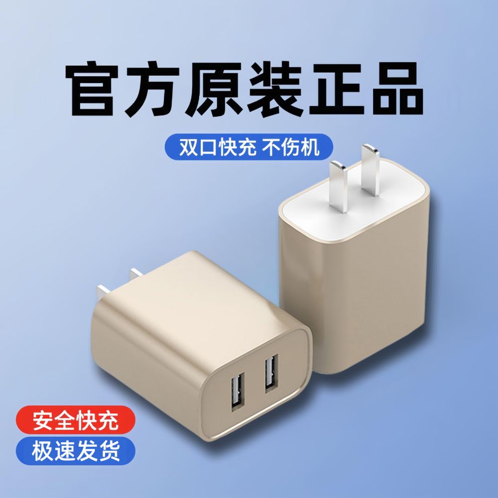 Dual USB charger 5V2A compatible with Apple, Vivo, Huawei
