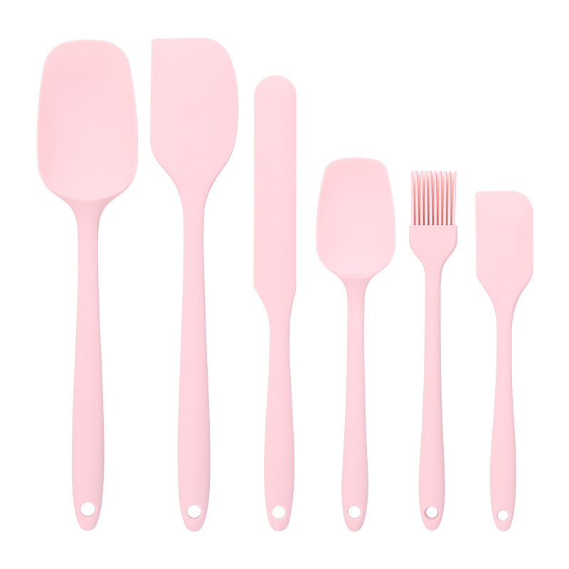 Spot Silikon integrierter Schaber 6-teiliges Schaber-Öl-Pinsel-Set Backwerkzeuge Kuchen-Creme-Spachtel - 11