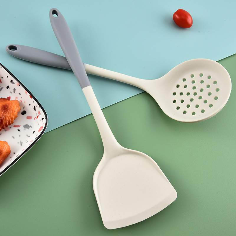 Silikon spatula, ev pişirme spatulası, mutfak yapışmaz spatula, yüksek sıcaklığa dayanıklı çorba kaşığı, kevgir, mutfak eşyaları seti - 3