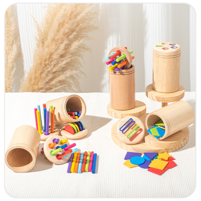 Montessori Renk Sınıflandırma Silindir Oyuncağı