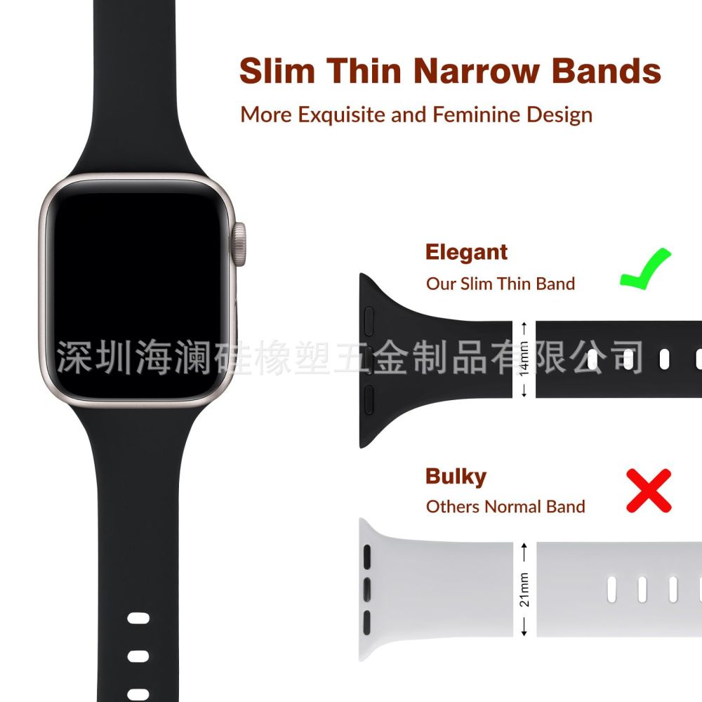 【Sofort lieferbar】Silikon-Armband für Apple Watch Serie, Modell Xiaomanyao, Apple Watch Armband