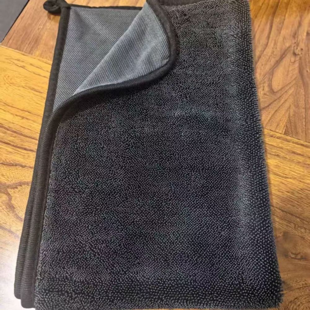 Double-sided thickened twisted woven car cleaning towel, absorbent and lint-free, car washing towel, lint-free cloth, water-absorbent towel. - 7