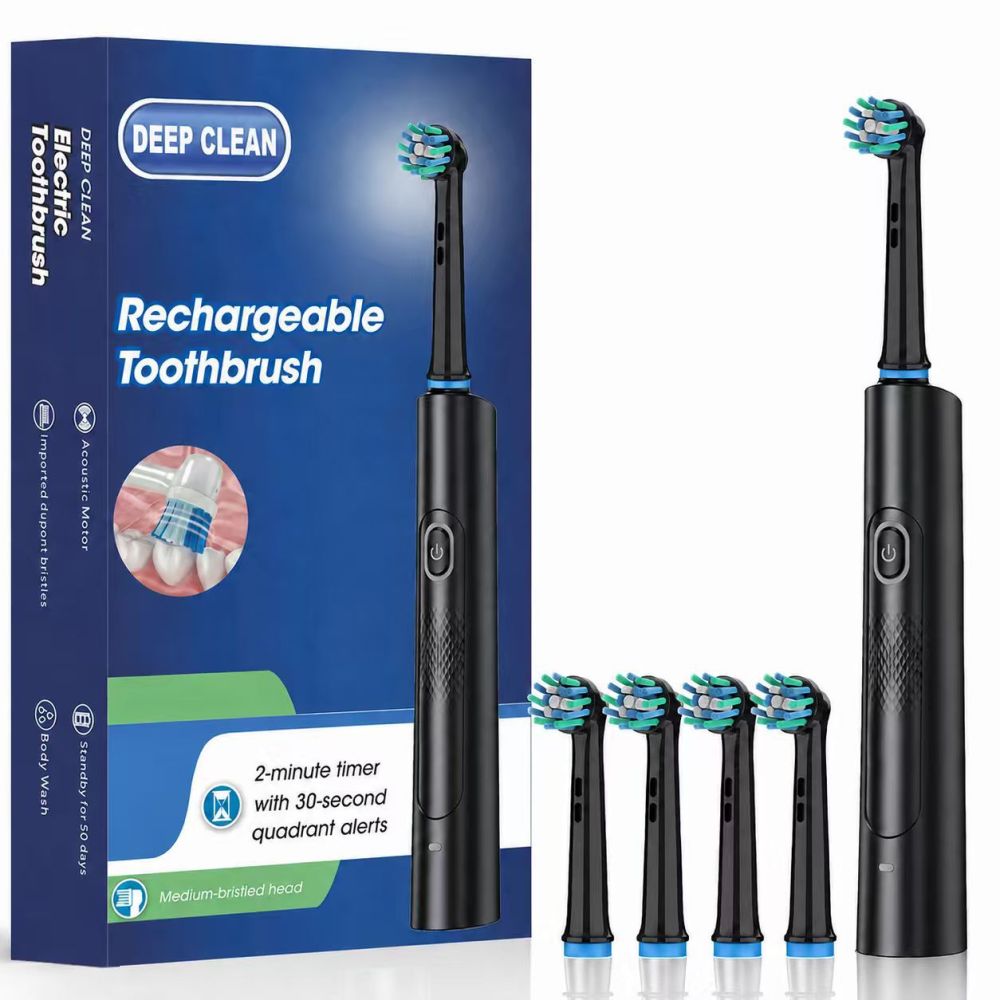 Adult Rotating Electric Toothbrush, Waterproof, Long Battery Life