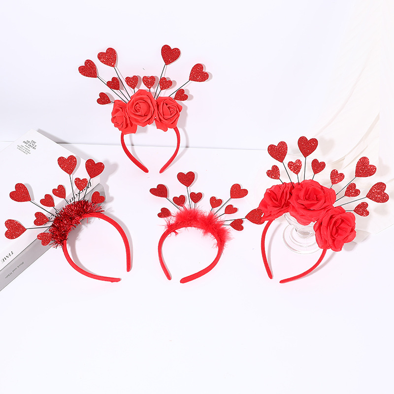 Valentine's Day Love Headband, Party Photo Props Hair Hoop