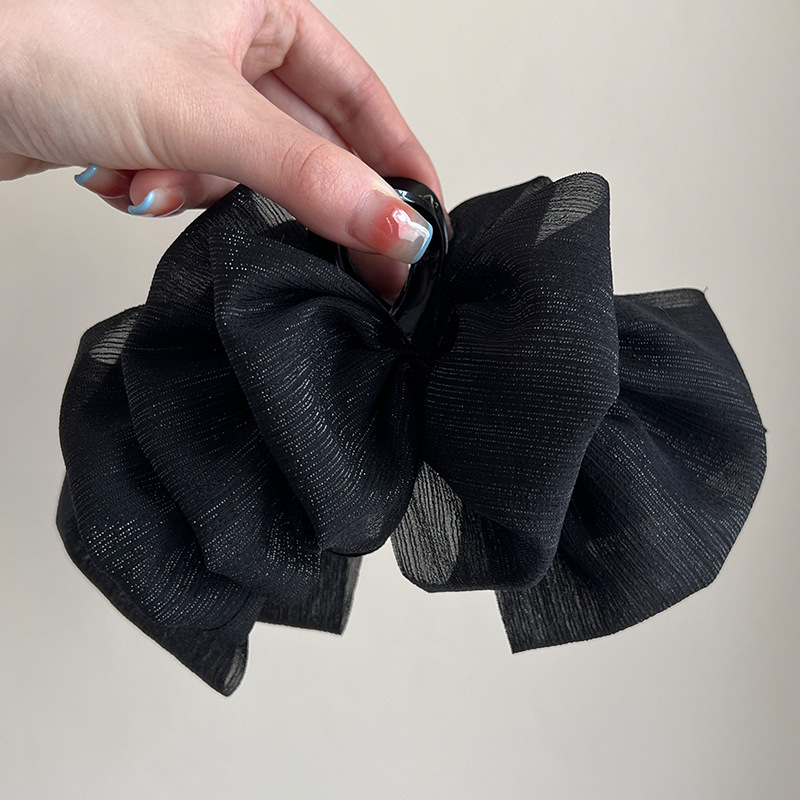 Lace seersucker hair clip shark clip extra large hair clip holder woman back hair clip 2023 new style - 7