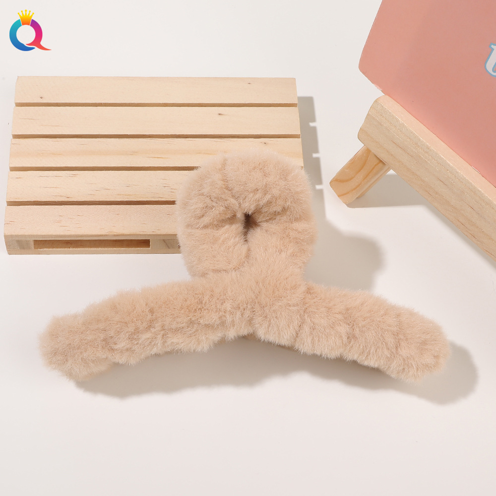 Qiyue sınır ötesi peluş saç tokası büyük peluş saç tokası saç köpekbalığı klip kadın saç kapmak şapkalar saç aksesuarları toptan - 11
