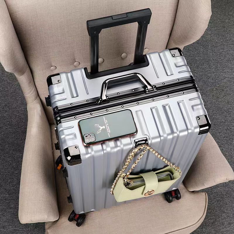 2026 neuer Aluminium-Rahmen-Trolley, Koffer mit Zahlenschloss, leise universelle Rollen, großvolumiges Gepäck für Männer, Frauen und Studenten.